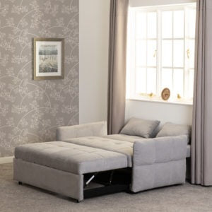 Chelsea Silver Grey Fabric Sofa Bed