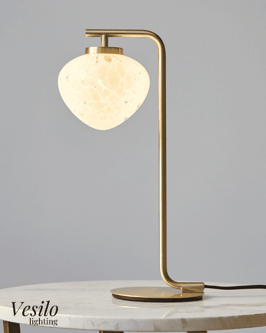 Vesilo Lighting Confetti Glass Satin Brass Table Light