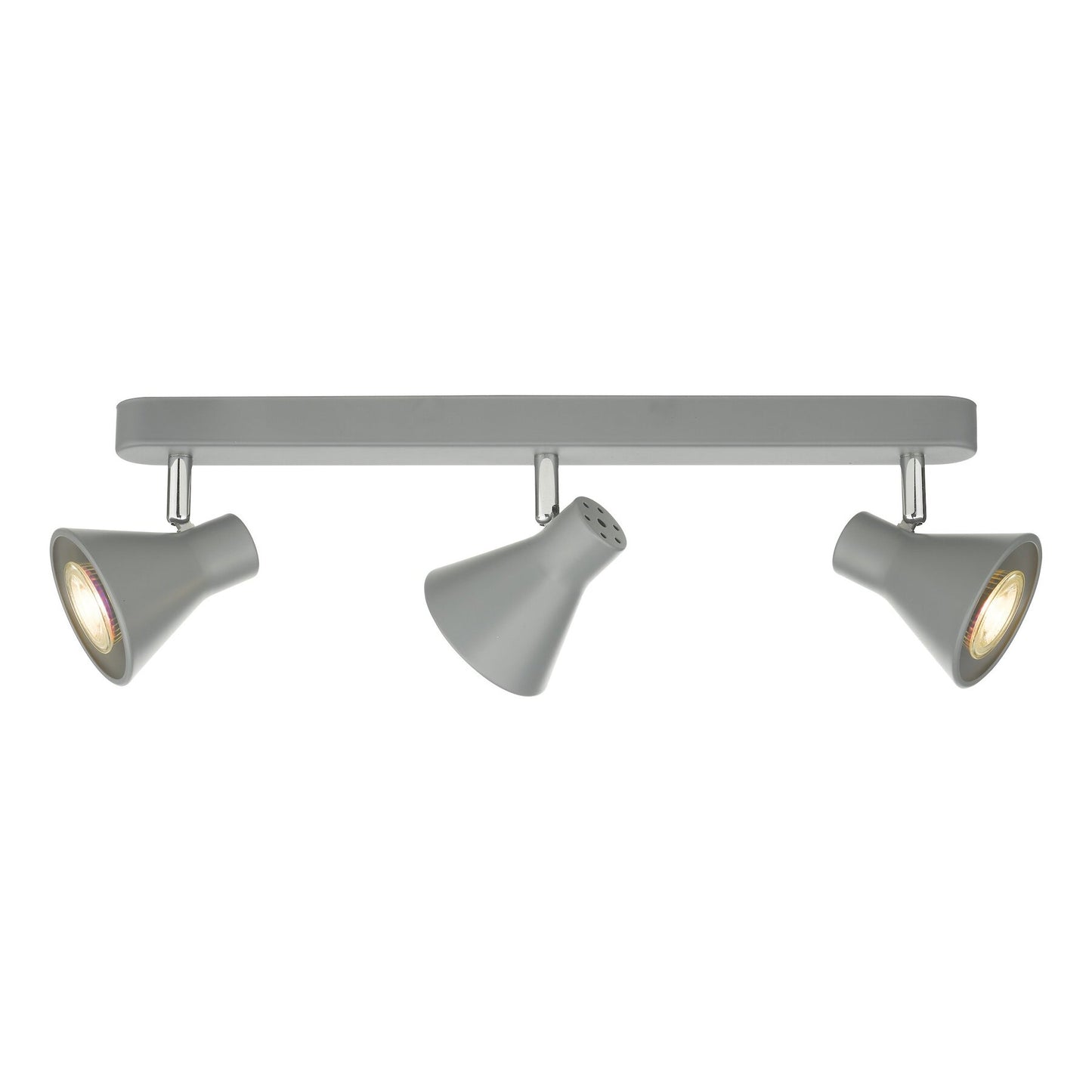 Dar Lighting Diza 3 Light Matt Grey Bar Spotlight