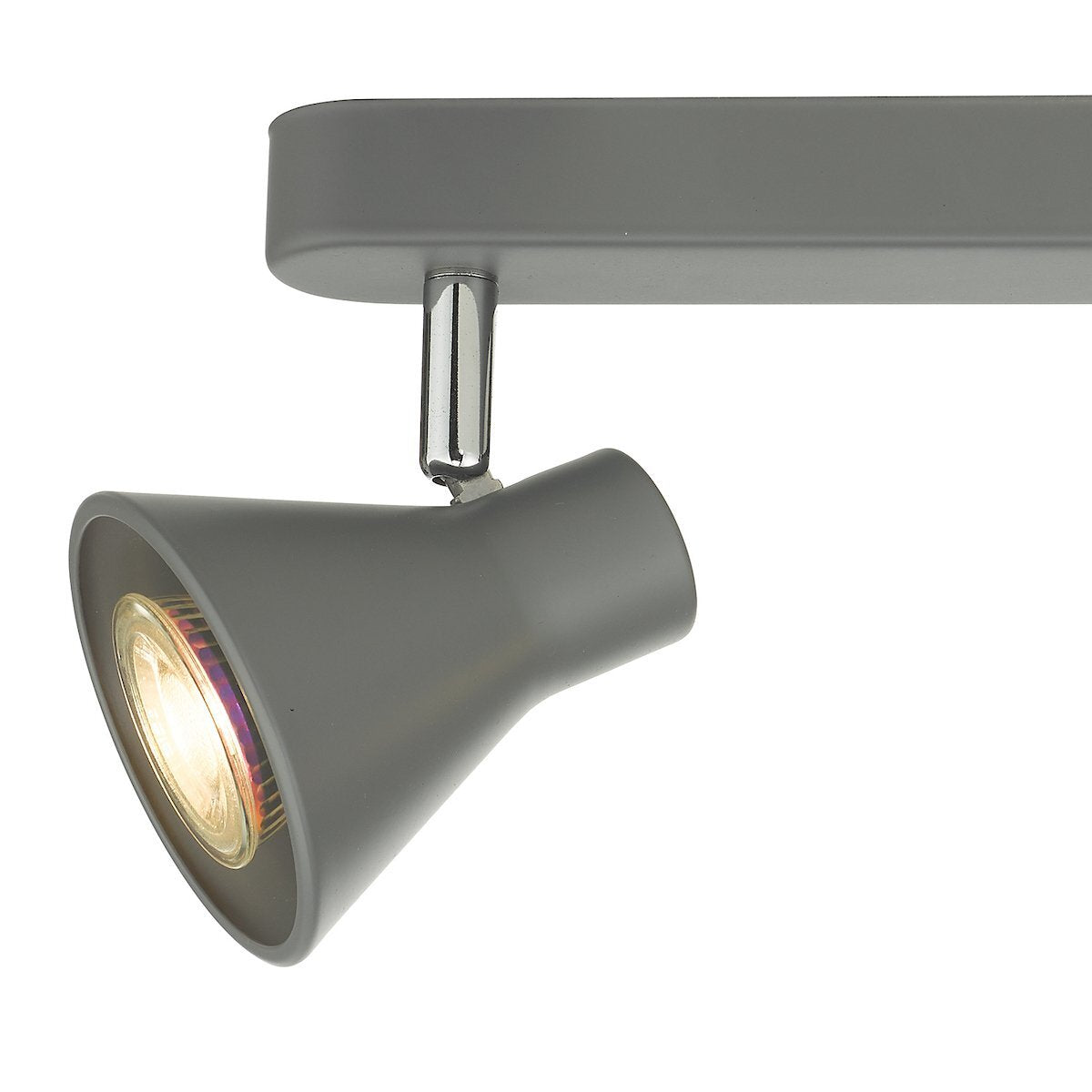Dar Lighting Diza 3 Light Matt Grey Bar Spotlight