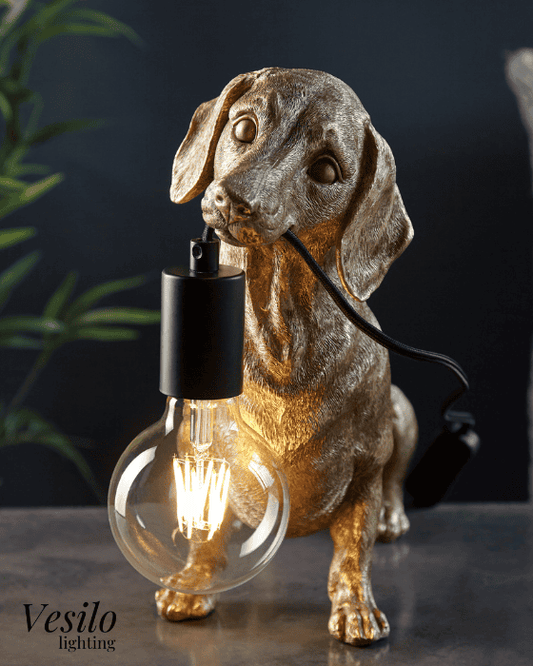 Vesilo Lighting Dog Vintage Gold Table Light