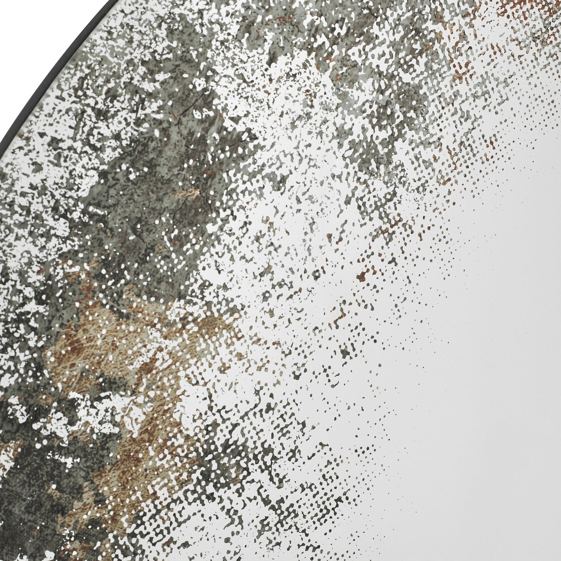 Close-up of a textured dar lighting mirror with gray, white, and brown colors