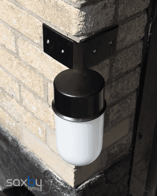 Saxby Ware Black Outdoor IP44 Corner Wall Light