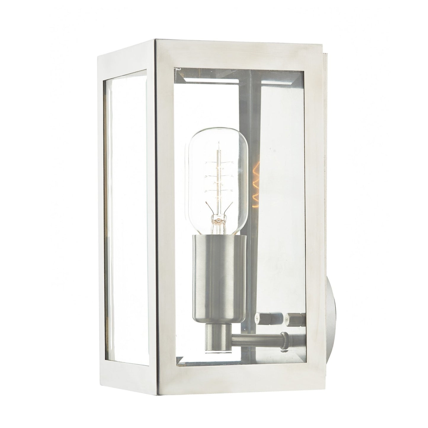 Dar Lighting Era Outdoor IP44 Stainless Steel Glass Wall Light