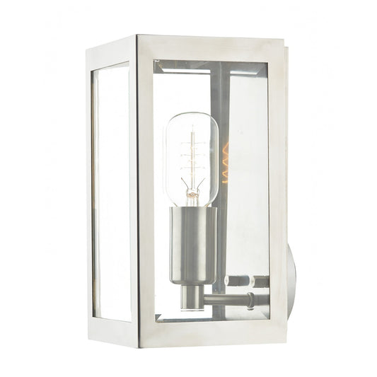 Dar Lighting Era Outdoor IP44 Stainless Steel Glass Wall Light