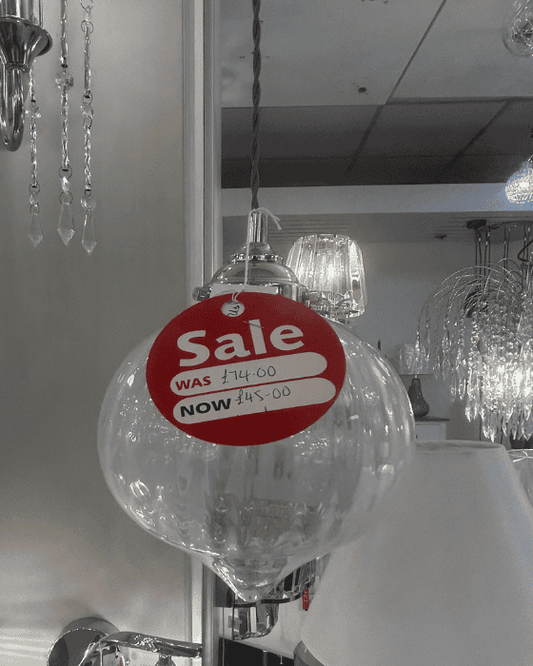EX-DISPLAY Dar Lighting Mya Polished Nickel & Glass Pendant