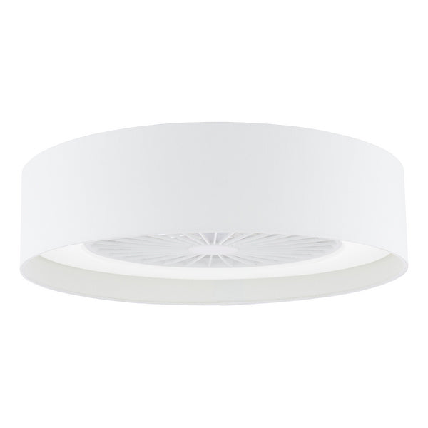 Dar Lighting Flush White LED Fan With Shade