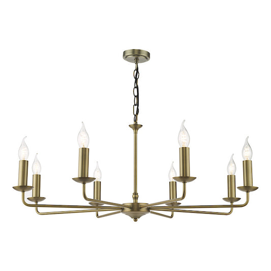 Dar Lighting Favian 8 Light Matt Bronze Pendant Fitting Only