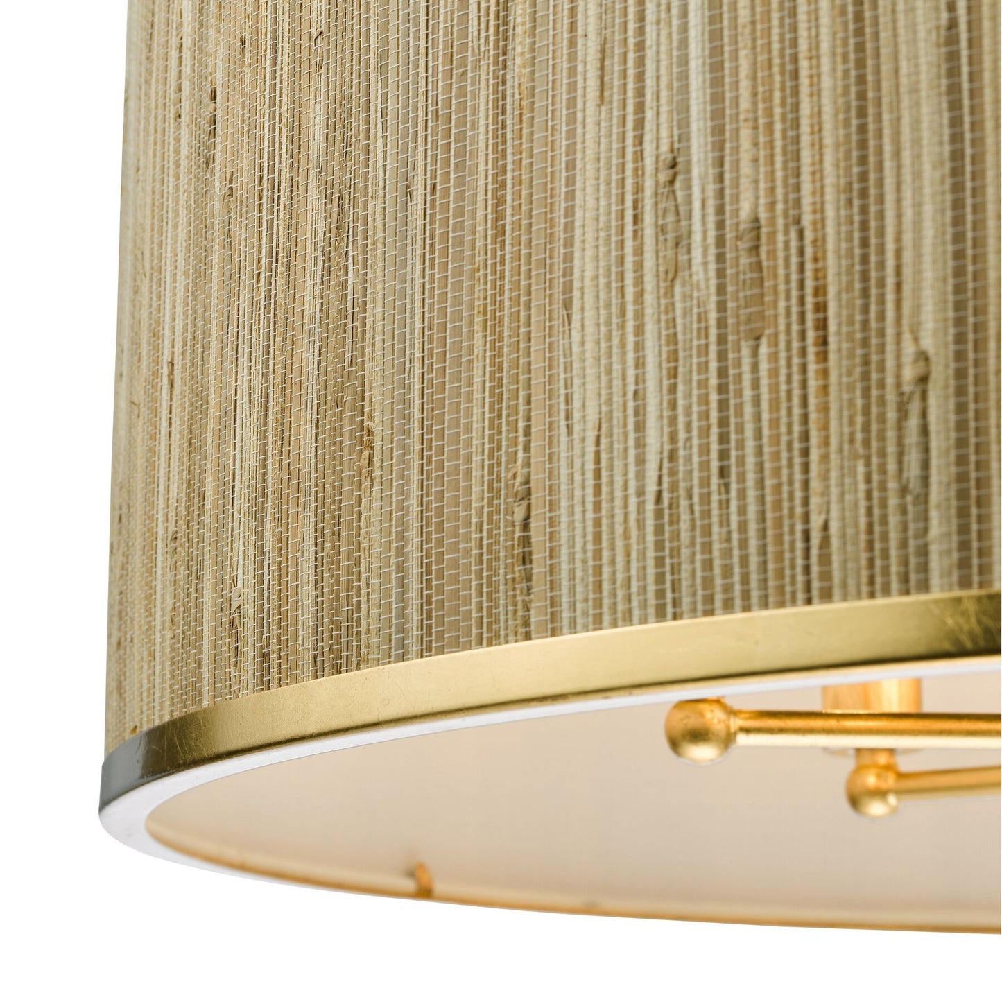 Dar Lighting Fenella 8 Light Gold Leaf & Seagrass Pendant