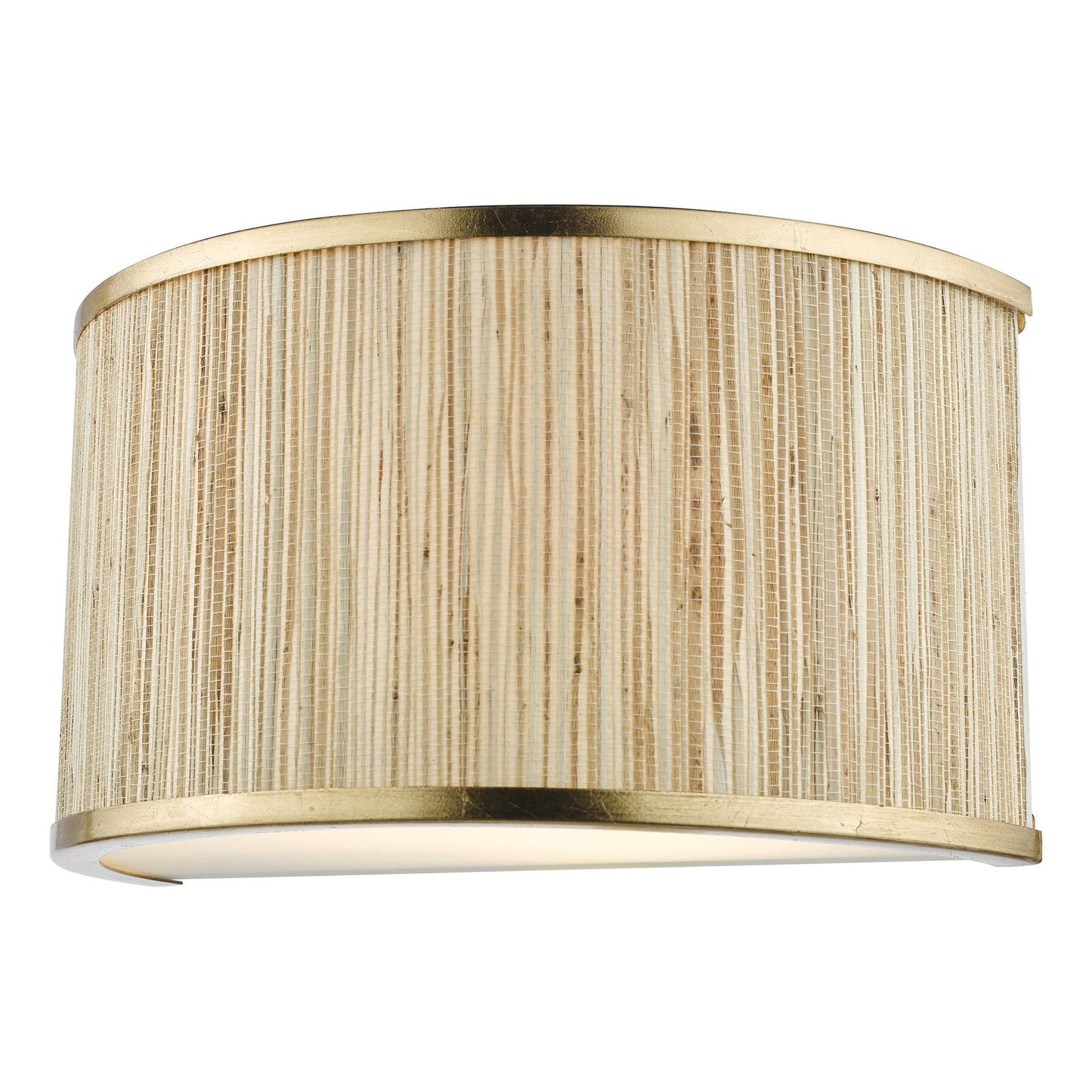 Dar Lighting Fenella 2 Light Gold Leaf & Seagrass Wall Light
