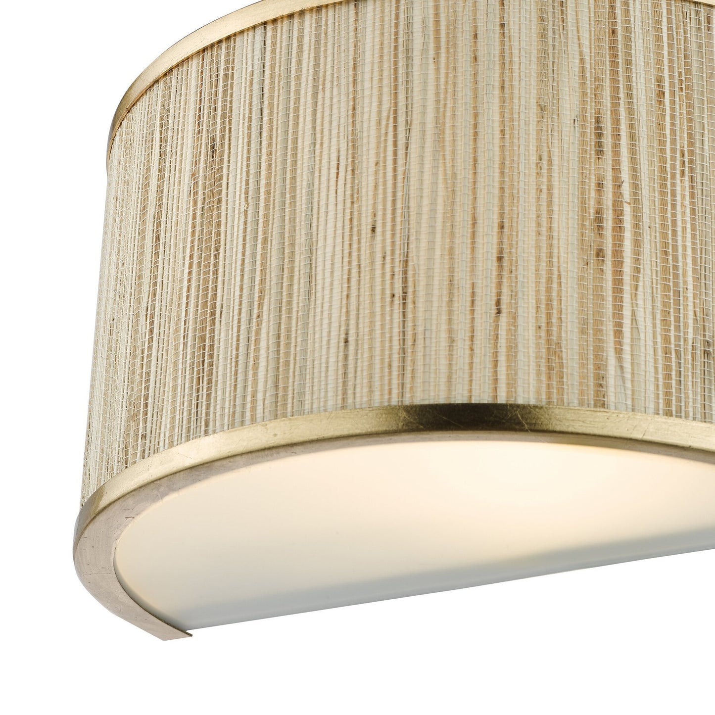 Dar Lighting Fenella 2 Light Gold Leaf & Seagrass Wall Light