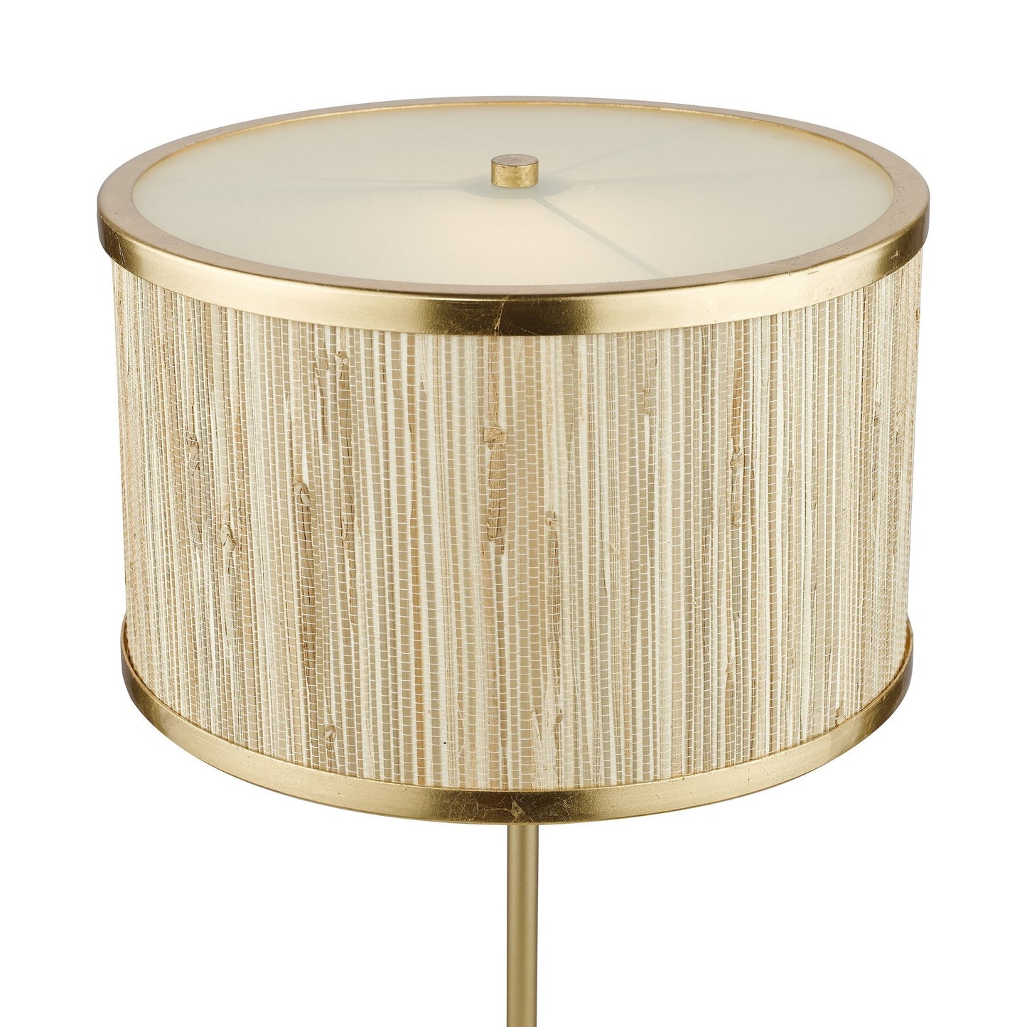 Dar Lighting Fenella Gold Leaf Table Lamp with Seagrass Shade