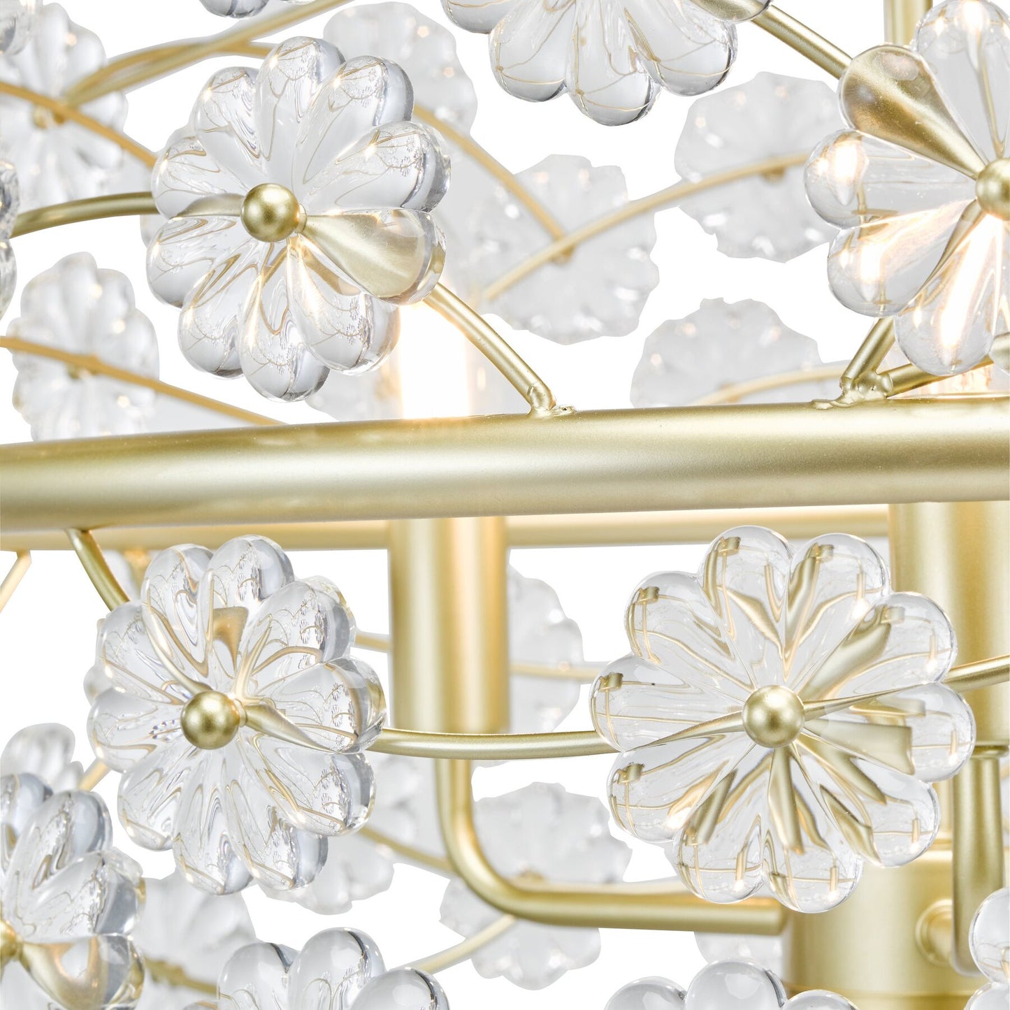 Dar Lighting Fonda 3 Light Satin Gold & Glass Pendant
