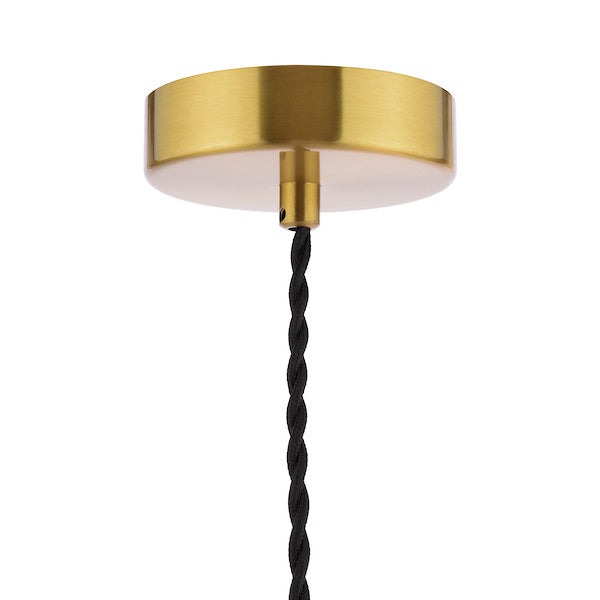 Dar Lighting George 1 Light E27 Natural Brass Suspension