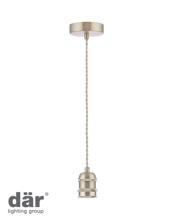 Dar Lighting George 1 Light E27 Antique Chrome Suspension
