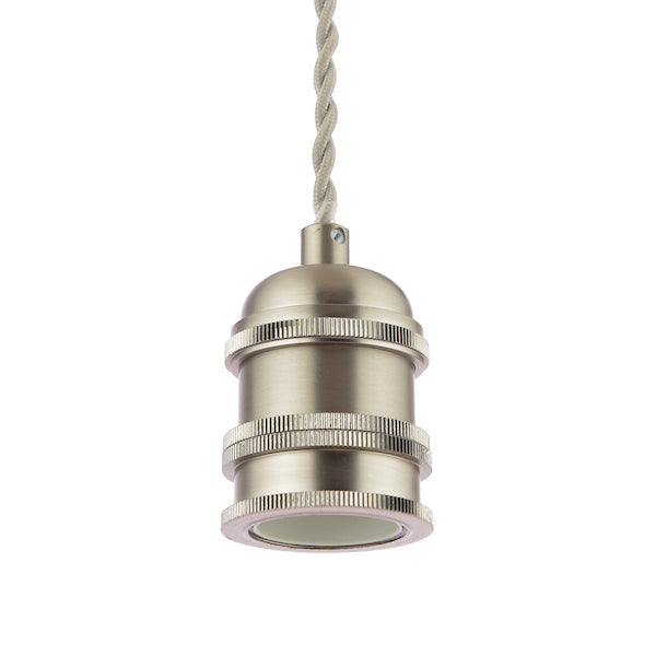 Dar Lighting George 1 Light E27 Antique Chrome Suspension