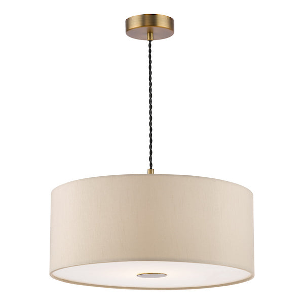 Dar Lighting Isla Easy Fit Ecru & Bronze Shade 40cm (Shade Only)