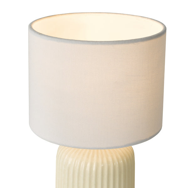 Dar Lighting Gigi Cream Table Lamp With Shade (Twin Pack)