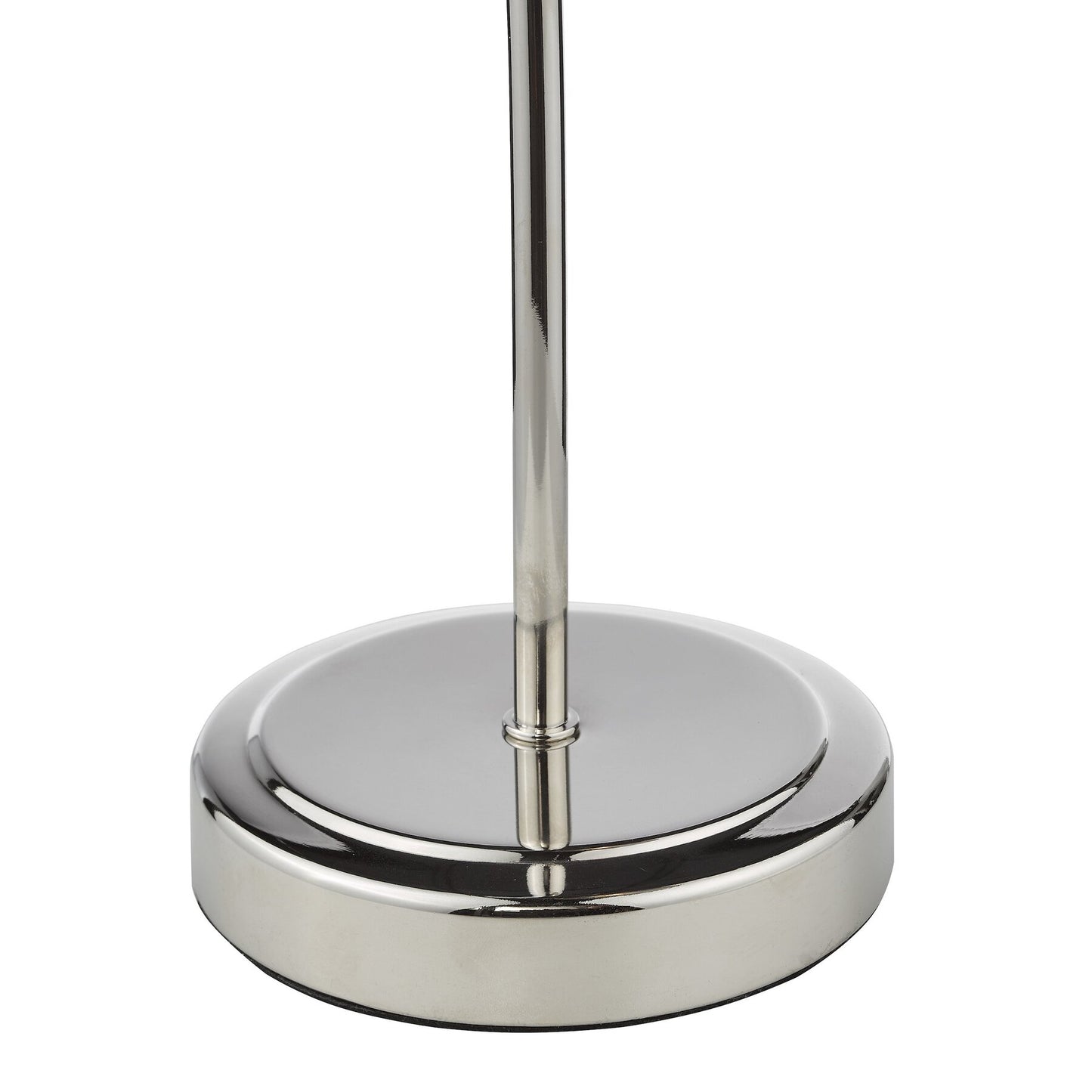 Dar Lighting Glynis Polished Nickel & Smoked Ribbed Glass Table Lamp