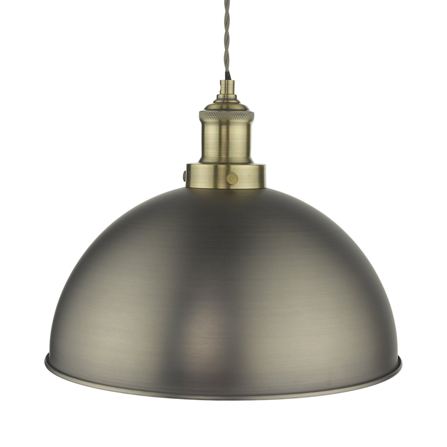 Dar Lighting Governor Antique Chrome & Brass Pendant