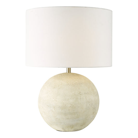 Dar Lighting Havana Ceramic Natural Finish Table Lamp With Shade
