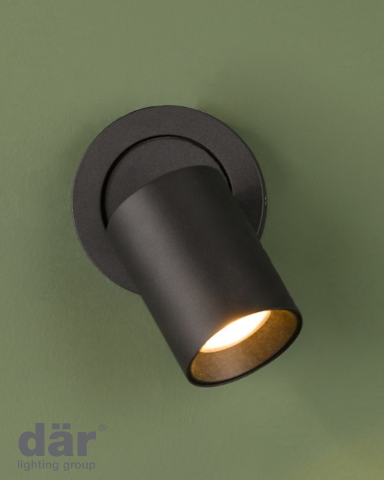 Dar Lighting Hiro Matt Black Single Spotlight