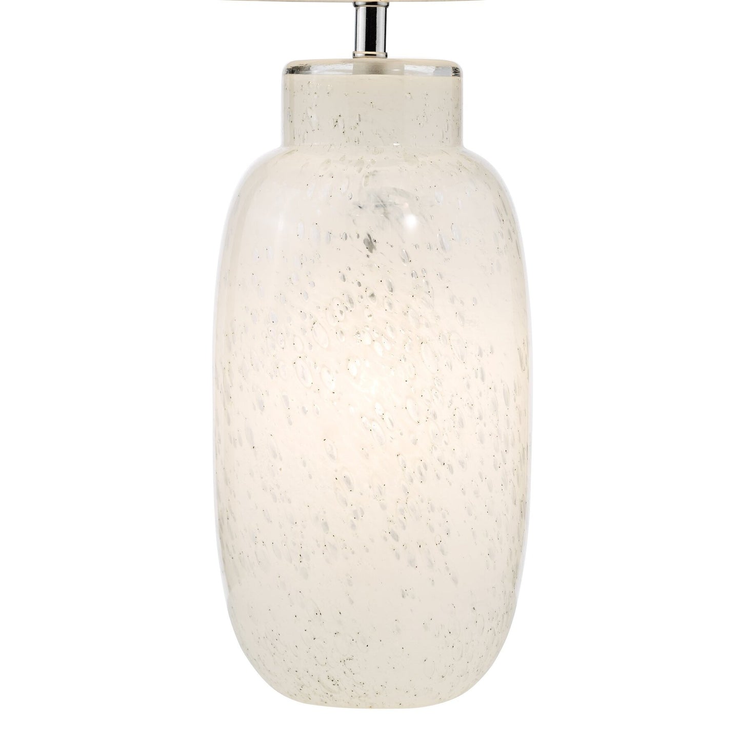 Dar Lighting Ileana White Glass Table Lamp With Shade