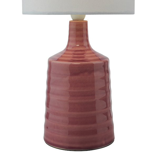 Dar Lighting Inci Pink Table Lamp With Shade (Twin Pack)