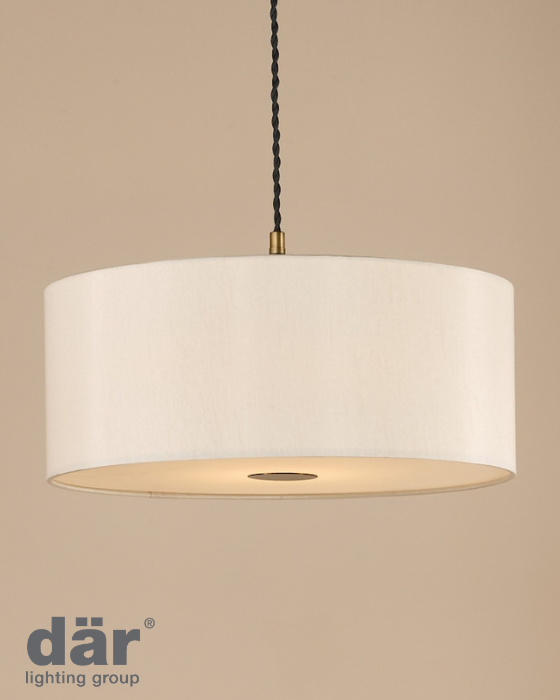 Dar Lighting Isla Easy Fit Ecru & Bronze Shade 40cm (Shade Only)