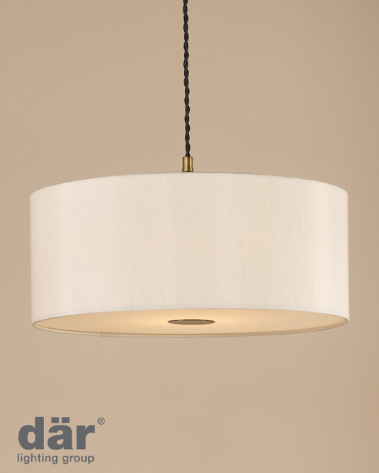 Dar Lighting Isla Easy Fit Ecru & Bronze Shade 40cm (Shade Only)