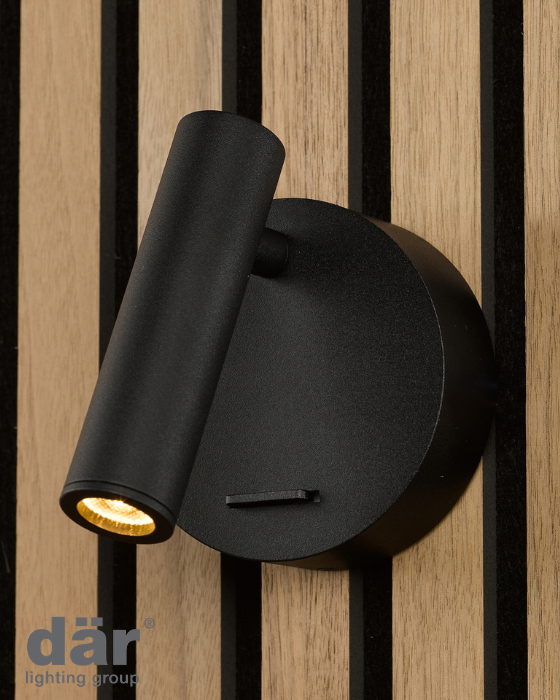 Dar Lighting Itala Matt Black LED Single Spotlight