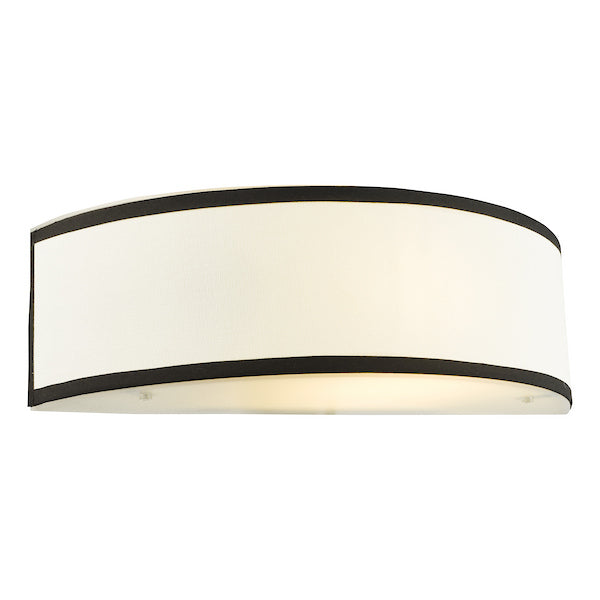 Dar Lighting Jemima White & Frosted Acrylic Wall Light With Shade