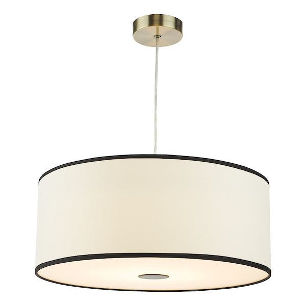 Dar Lighting Jemima Easy Fit White & Frosted Acrylic Pendant With Shade