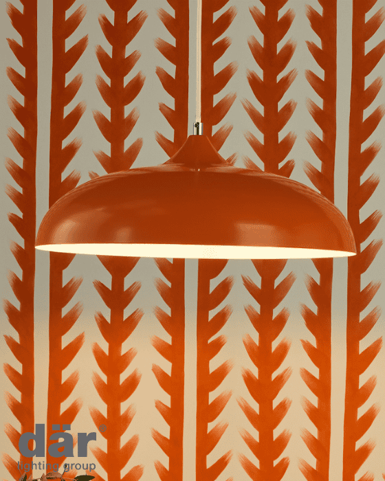 Dar Lighting Kaelan Orange Pendant