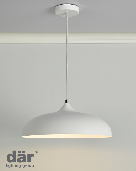 Dar Lighting Kaelan White Pendant