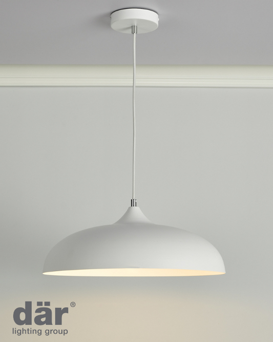 Dar Lighting Kaelan White Pendant