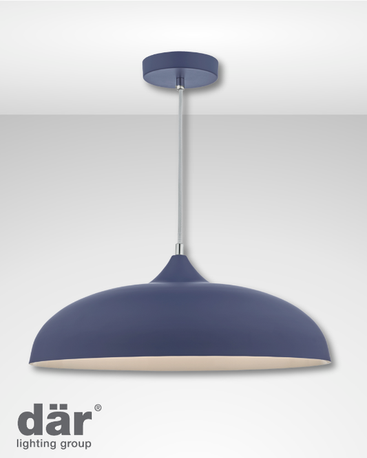 Dar Lighting Kaelan Blue Pendant
