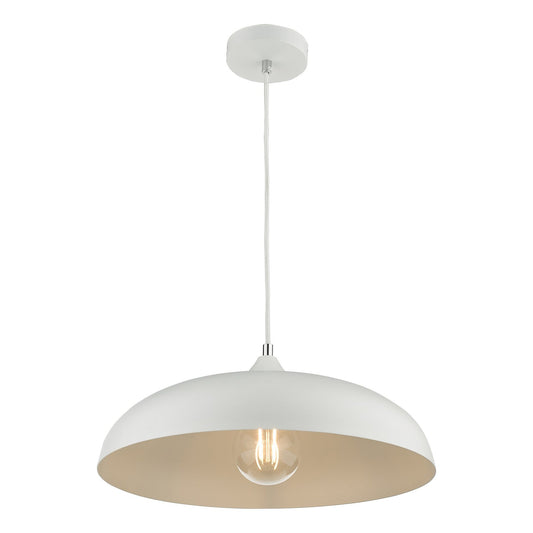 Dar Lighting Kaelan White Pendant