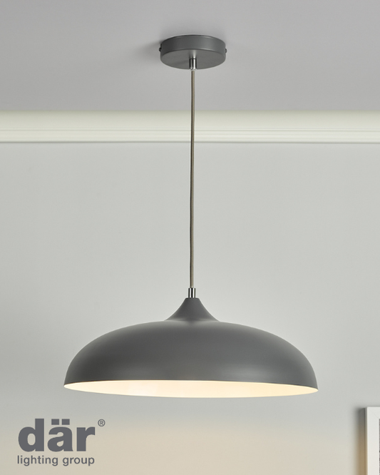 Dar Lighting Kaelan Graphite Pendant