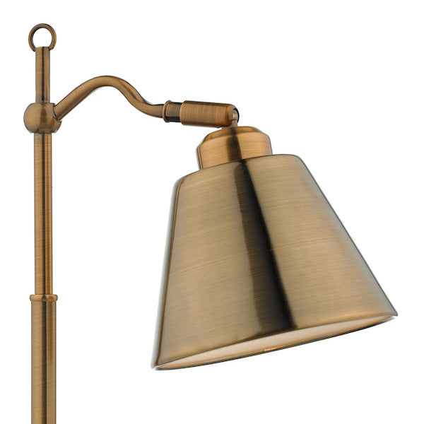 Dar Lighting Kempten Antique Brass Task Table Lamp