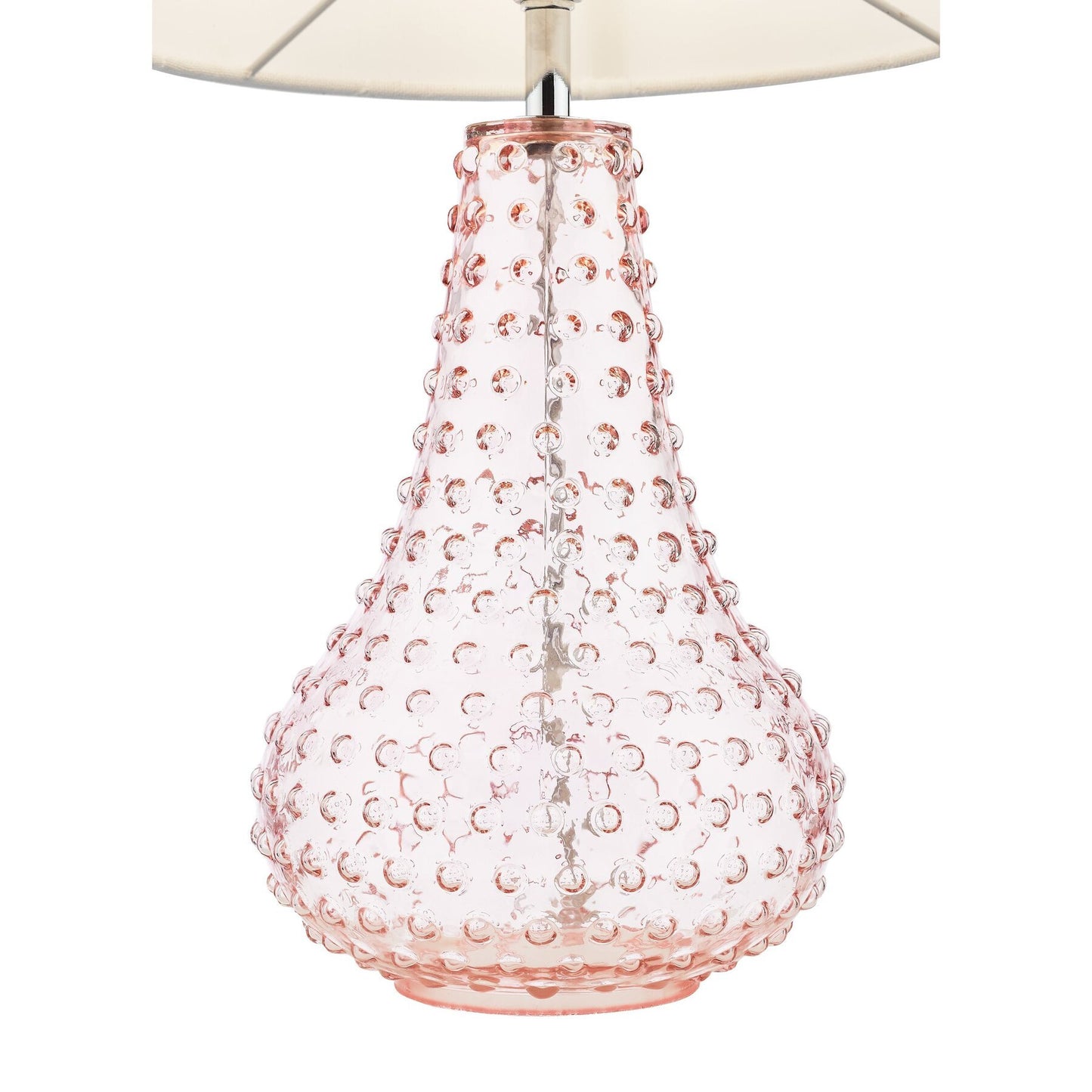 Dar Lighting Kristina Table Lamp Pink Glass With Shade