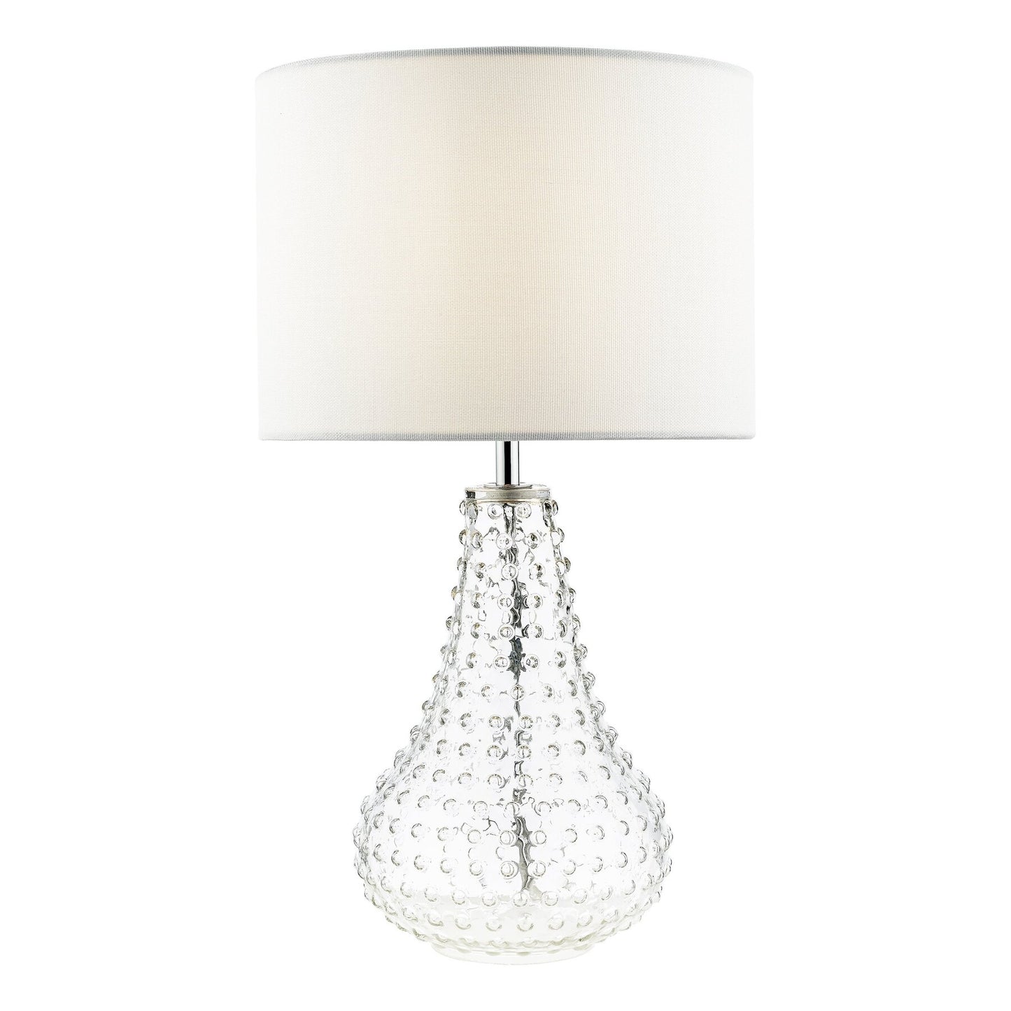 Dar Lighting Kristina Table Lamp Textured Glass With Shade