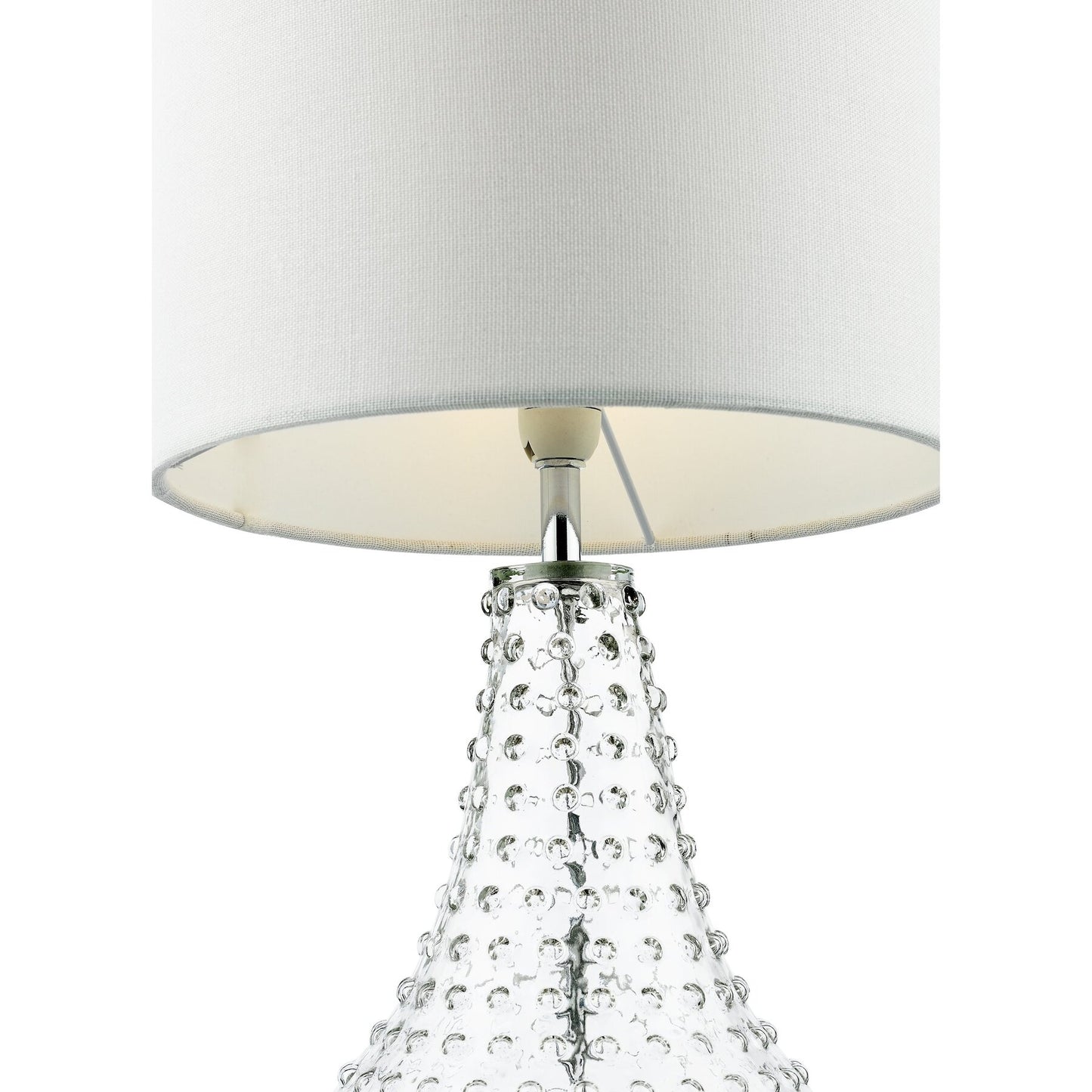 Dar Lighting Kristina Table Lamp Textured Glass With Shade