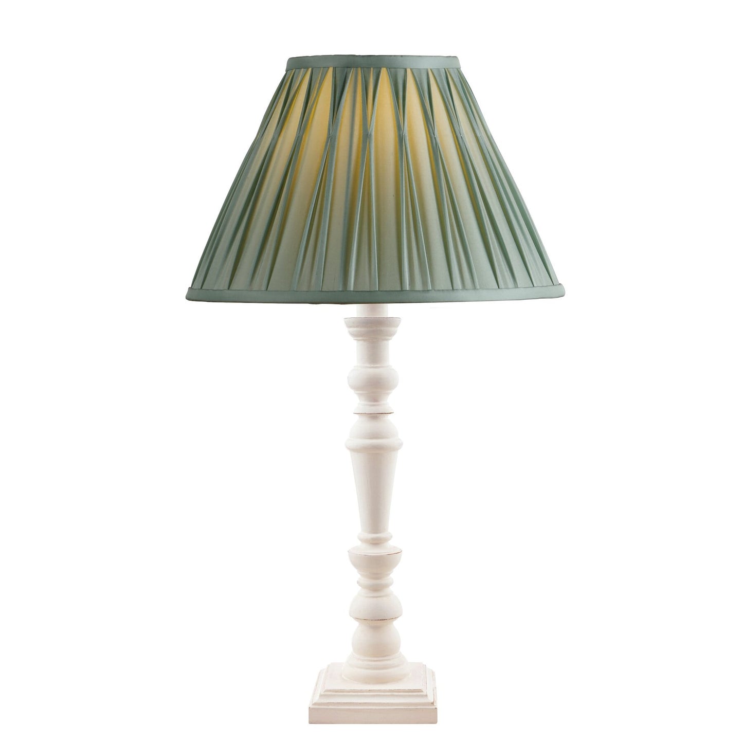 Laura Ashley Tate Wooden Distressed Off White Table Lamp Base Only