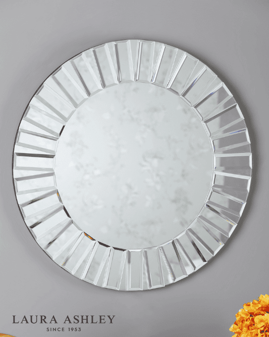 Laura Ashley Capri Small Bevelled 60cm Round Mirror