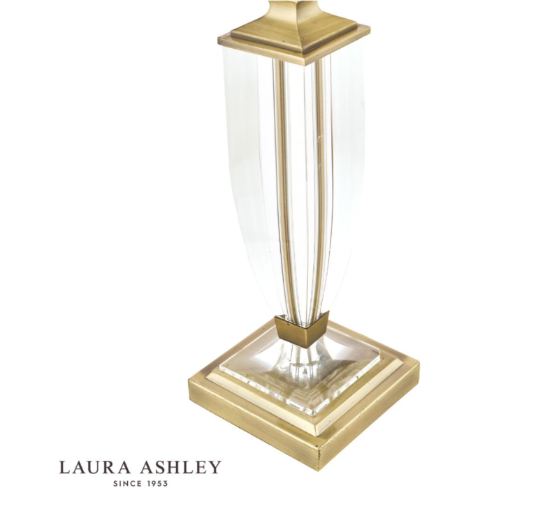Laura Ashley Carson Medium Antique Brass & Crystal Table Lamp Base Only