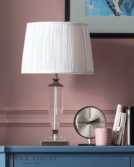 Laura Ashley Carson Medium Antique Brass & Crystal Table Lamp Base Only