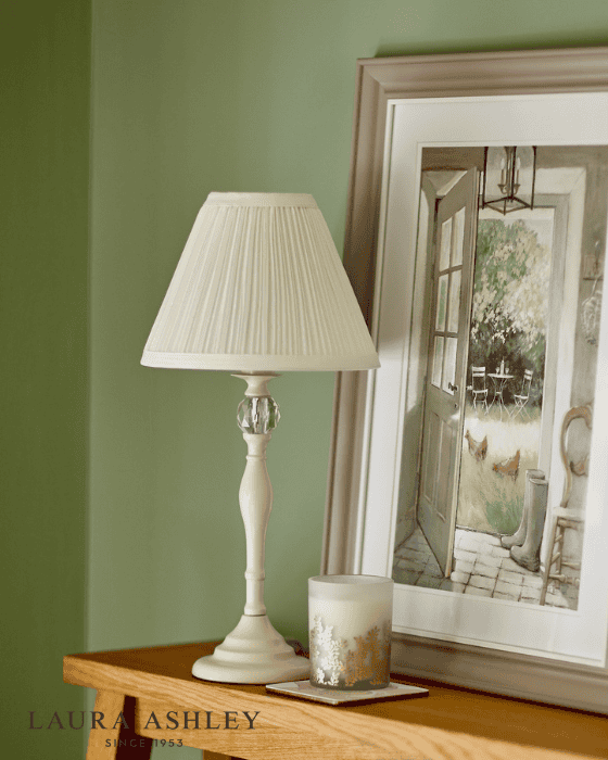 Laura Ashley Ellis Cream Table Lamp With Ivory Shade