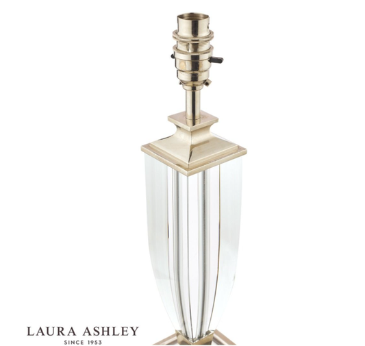 Laura Ashley Carson Medium Polished Nickel & Crystal Table Lamp (Base Only)
