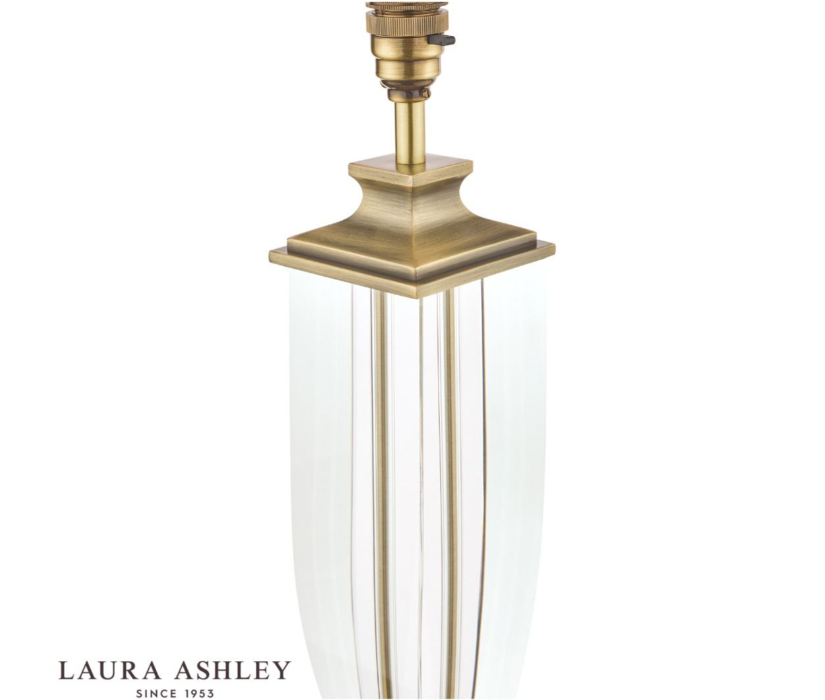 Laura Ashley Carson Large Table Lamp Antique Brass & Crystal Base Only